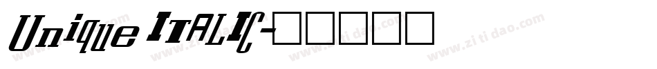 Unique ITALIC字体转换